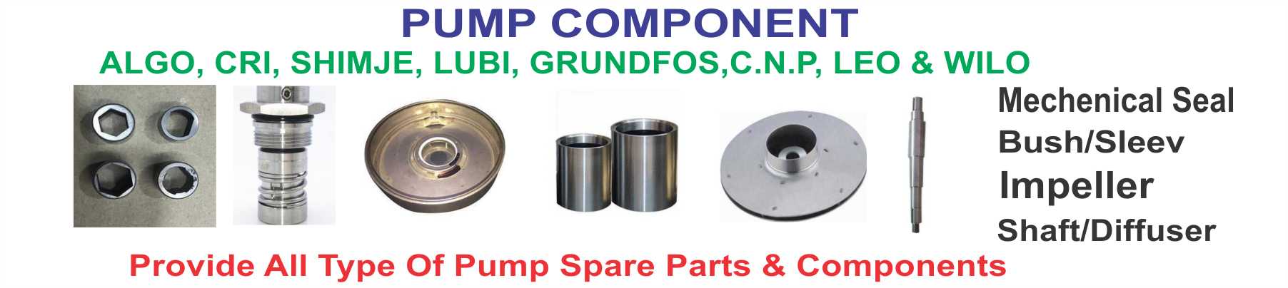 Shubham Enterprise Pumps plant Components parts